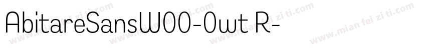 AbitareSansW00-0wt R字体转换